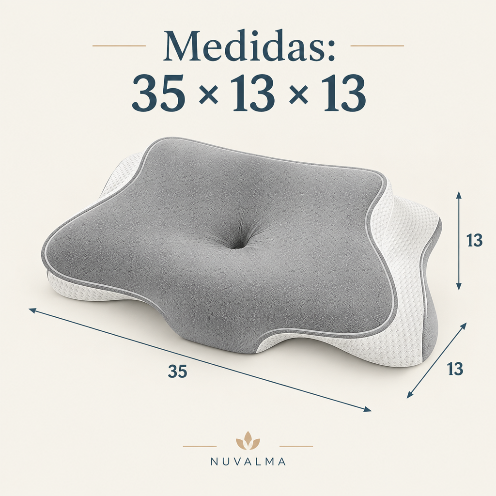 Almohada Nuvalma con medidas 35 × 13 × 13