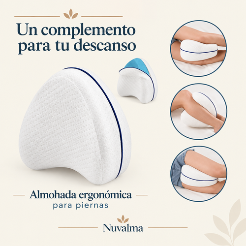 Almohada ergonómica entre las rodillas para alinear piernas y cadera