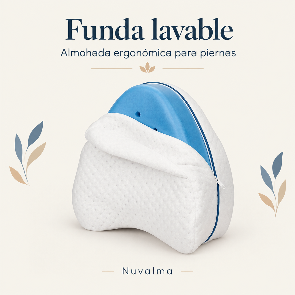 Almohada para piernas Nuvalma con funda lavable
