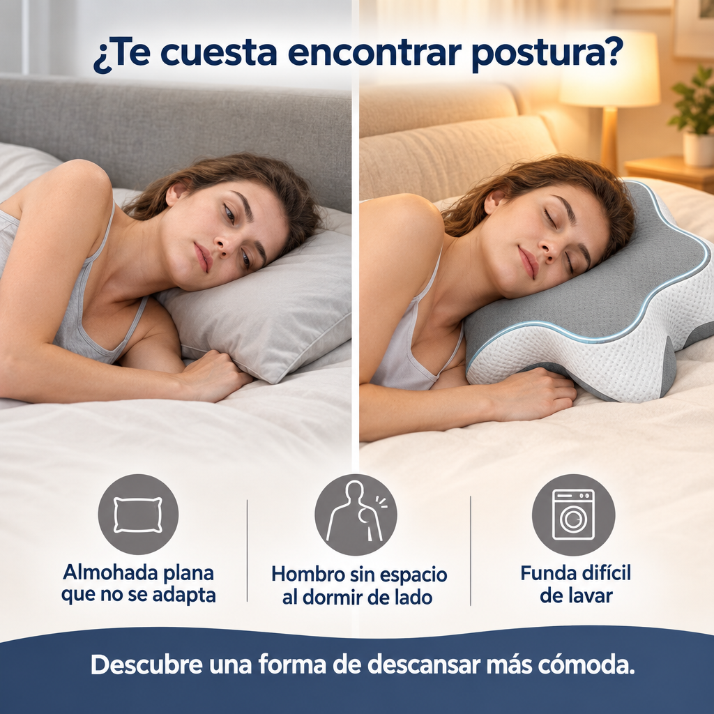 Imagen publicitaria sobre problemas de comodidad al dormir