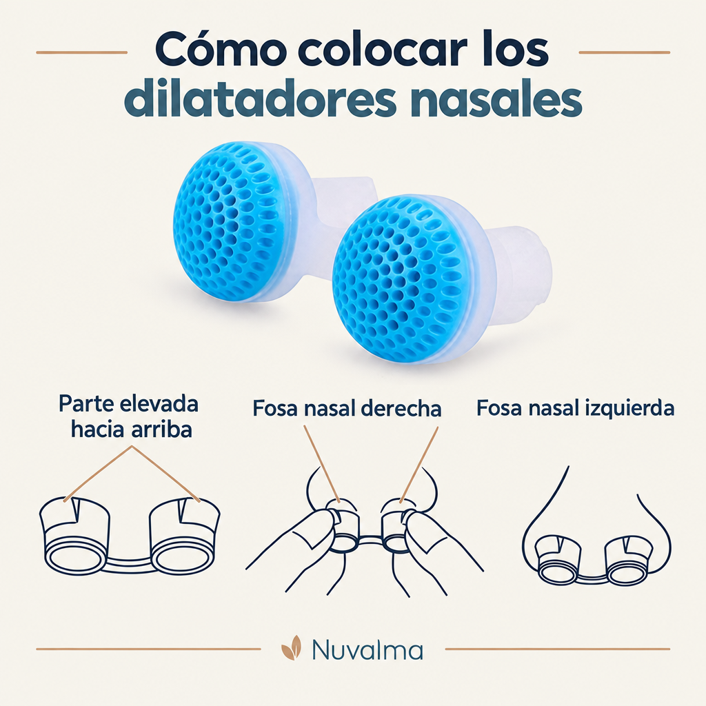 Cómo colocar los dilatadores nasales para dormir